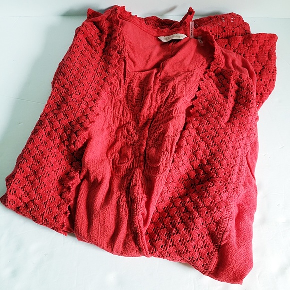 Soft Surroundings Crochet Gauze Cardigan - Size S - Picture 7 of 7